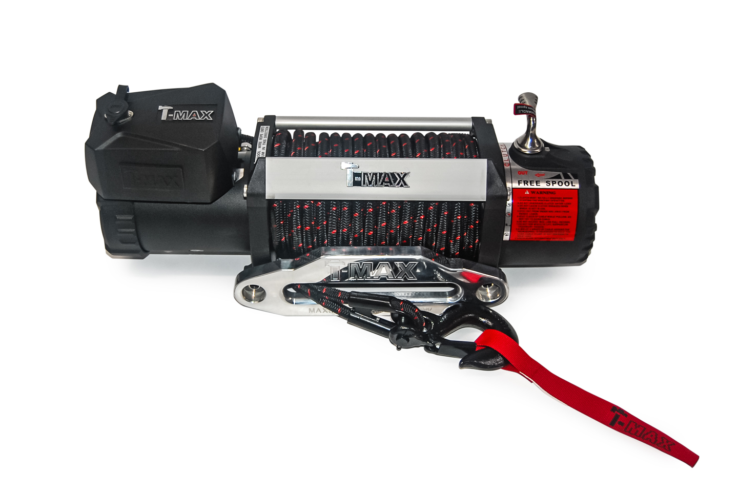 Лебедка автомобильная электрическая T-MAX HEW-9500 X Power с синтетическим тросом